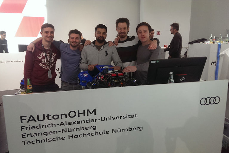 FAUtonOHM gewinnt den 3. Preis beim Audi Autonomous Driving Cup 2017